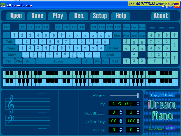 iDreamPiano【模拟弹钢琴】v3.0绿色特别版_用键盘弹出美妙乐曲