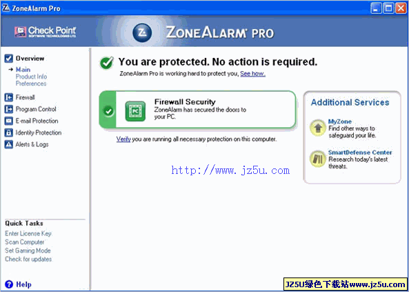 世界顶级防火墙ZoneAlarm Pro v9.1.603.000英文特别版