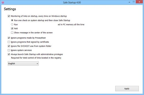 Safe Startup
