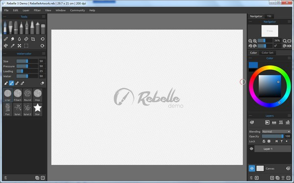 水彩軟件Rebelle