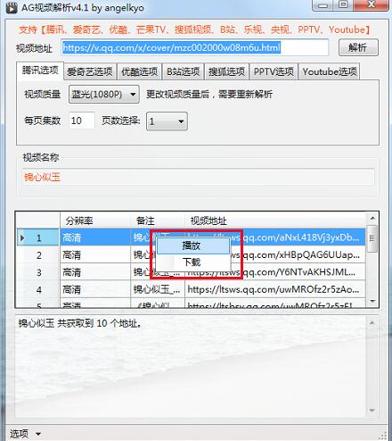 AG視頻解析器