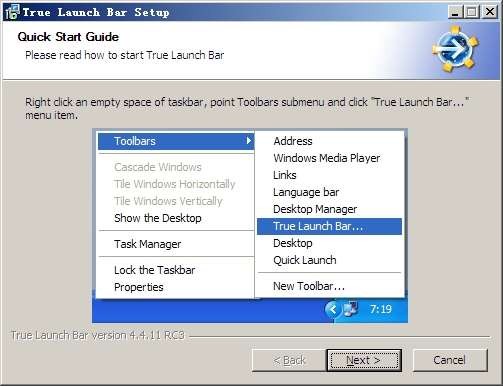 True Launch Bar