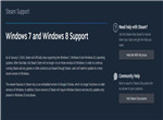 Steam明年1月起不再支持Win7 win8 win8.1