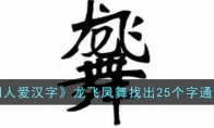 《脑洞人爱汉字》龙飞凤舞找出25个字通关攻略