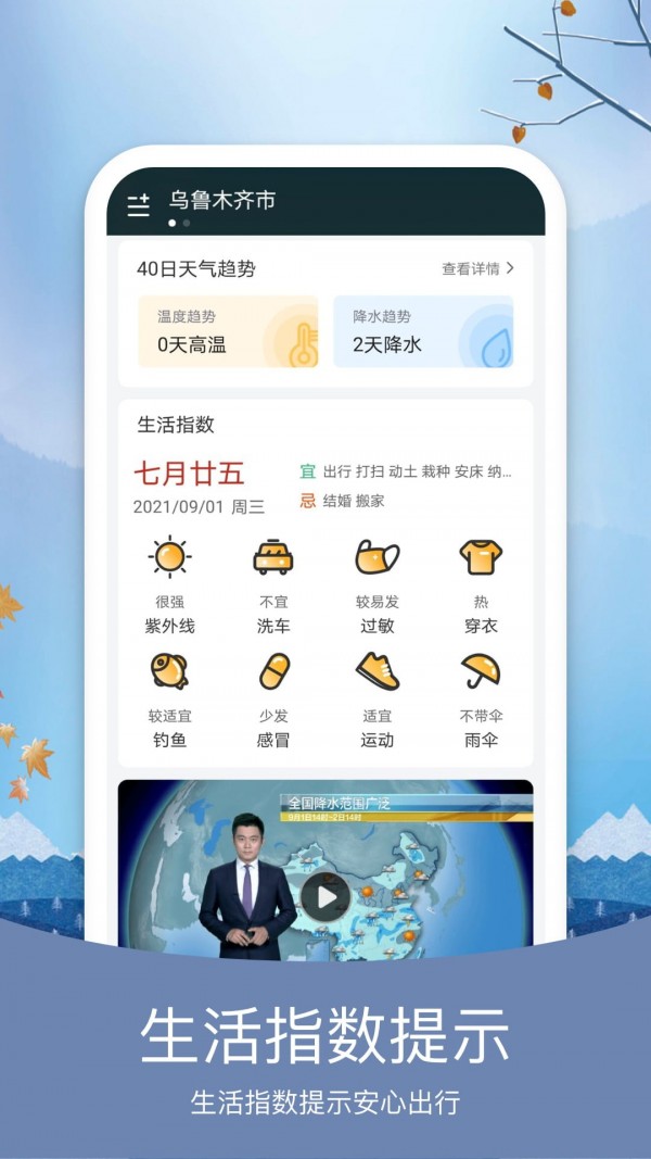 橘子天气预报app