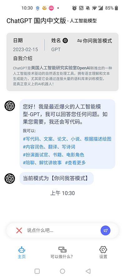 CHATGPT国内中文版免费截图2