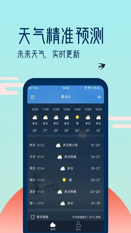 喵喵天气截图