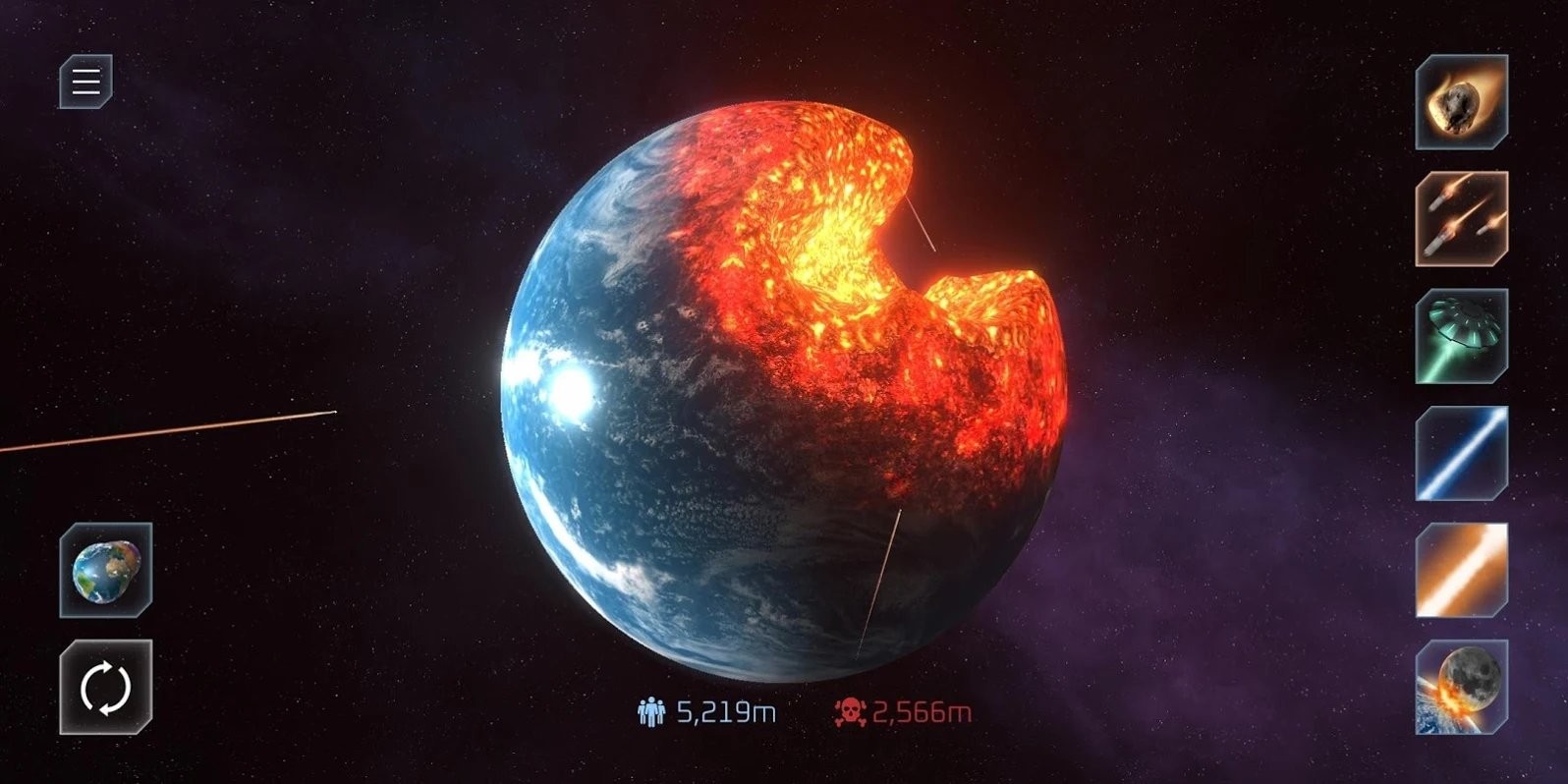 星球毁灭模拟器甜甜圈地球截图