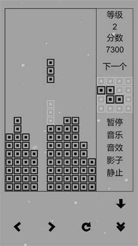 俄罗斯方块黑白版截图