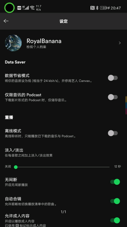 Spotify音乐截图