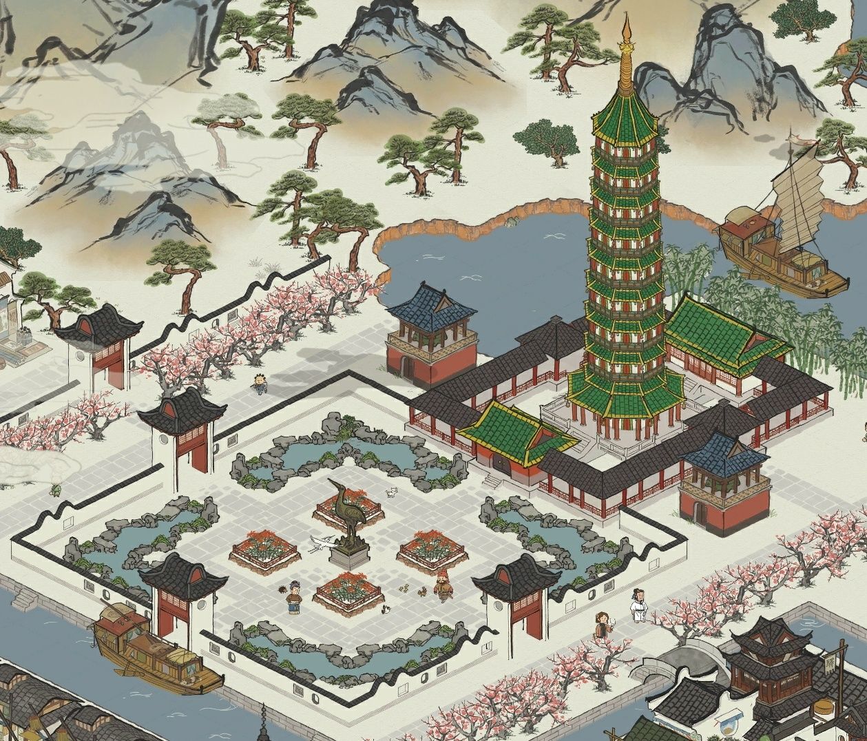 江南百景图仙鹤广场图片展示 仙鹤广场介绍