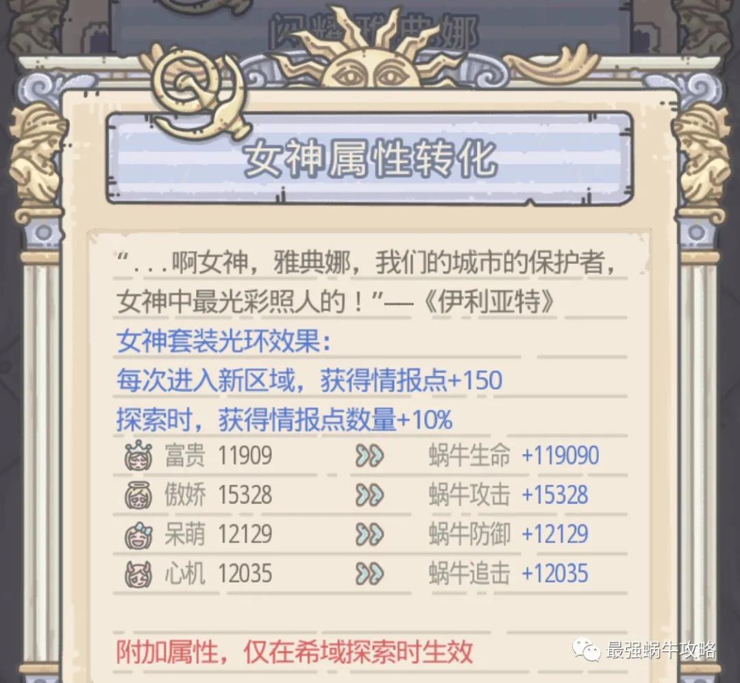 最强蜗牛女神攻略情报加点 女神攻略情报怎么点