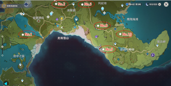 原神蒙德地灵龛一览 蒙德地灵龛位置详解