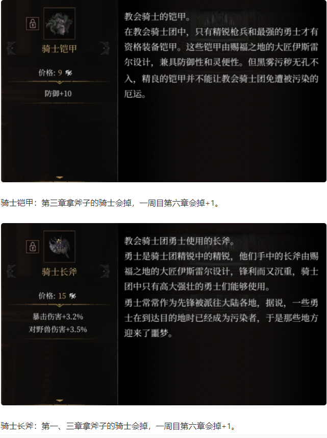 帕斯卡契约原版战利品图鉴 战利品属性及获得方式一览