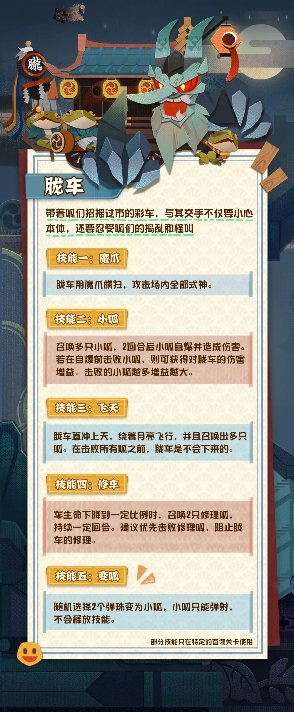 阴阳师妖怪屋胧车怎么打 胧车BOSS攻略详情
