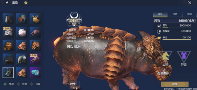 妄想山海坐骑属性一览 坐骑获得方法攻略