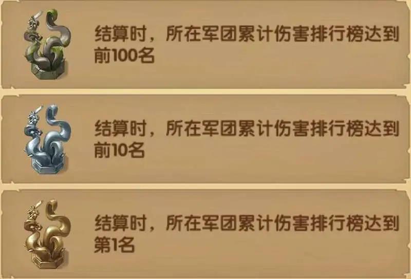 剑与远征S2团本军团排名奖励 S2军团排名奖励说明