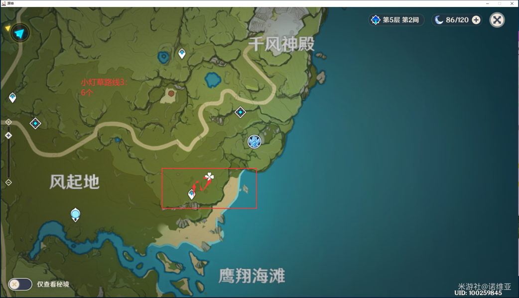 原神小灯草去哪采 小灯草采集路线