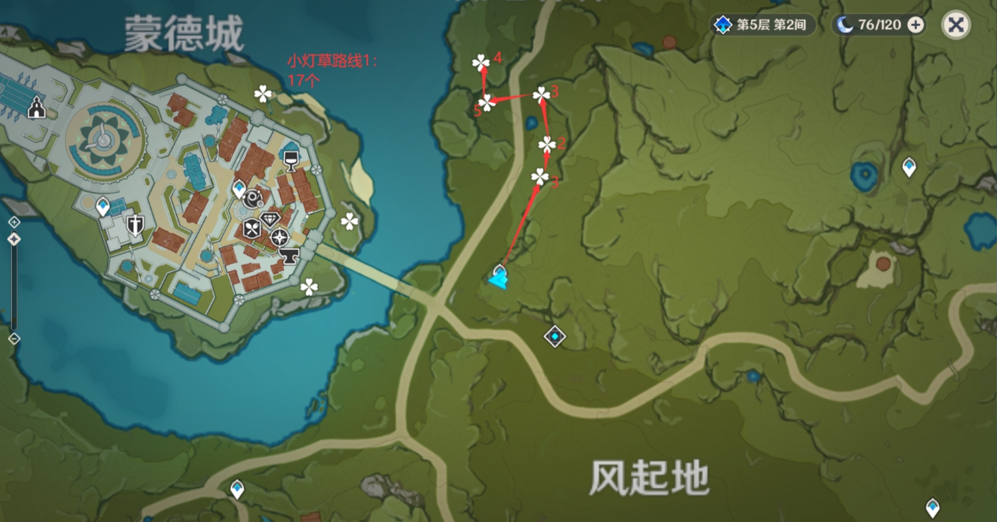 原神小灯草地图位置大全 小灯草分布图一览