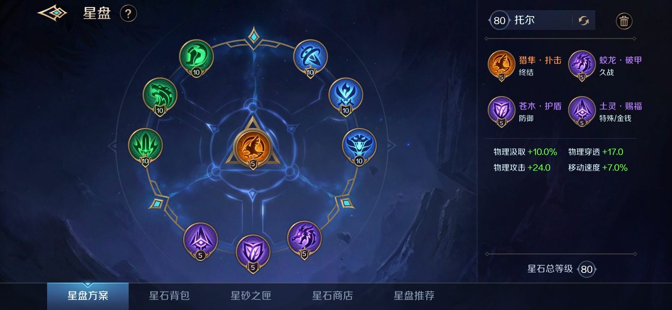 曙光英雄托尔星盘攻略 托尔星盘搭配说明