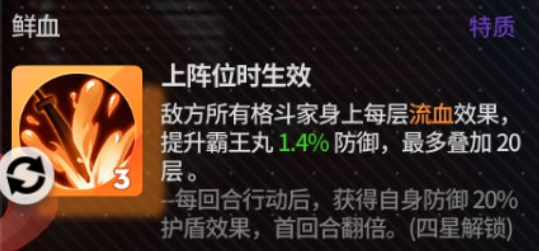 全明星激斗流血流角色详解 霸王丸技能及打法分析