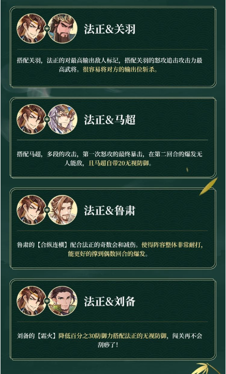 三国志幻想大陆法正技能怎么样 法正阵容搭配推荐