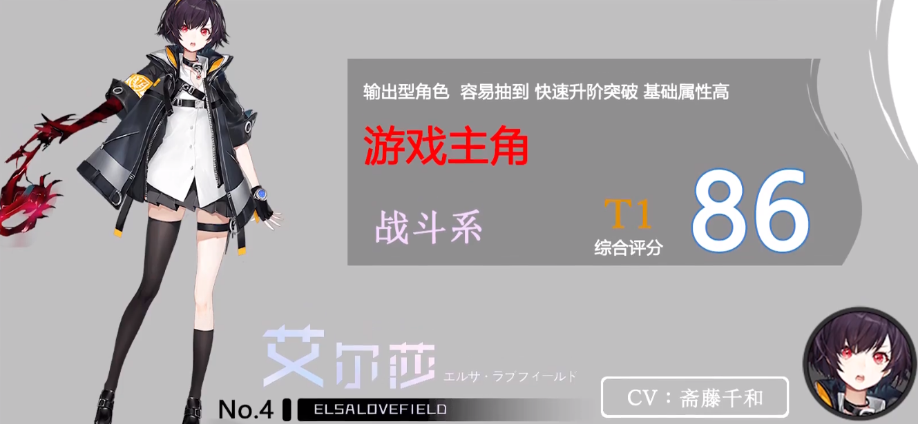 黑潮之上艾尔莎强度点评 艾尔莎培养指南