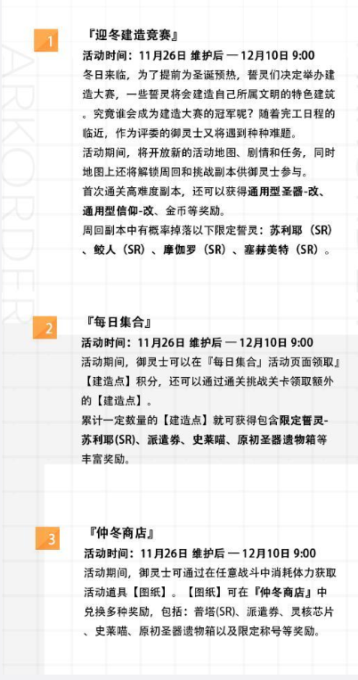方舟指令调查行动活动详情 调查行动活动一览