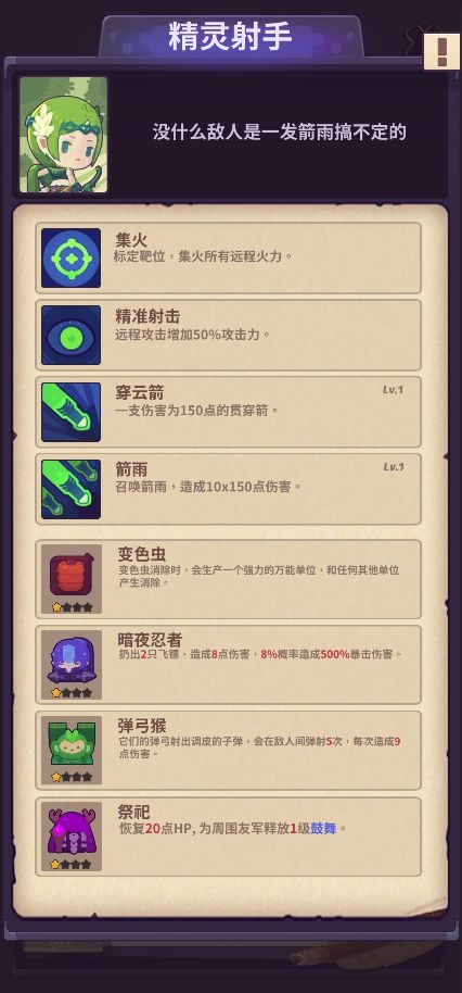 妙连千军精灵射手技能是什么 精灵射手技能介绍