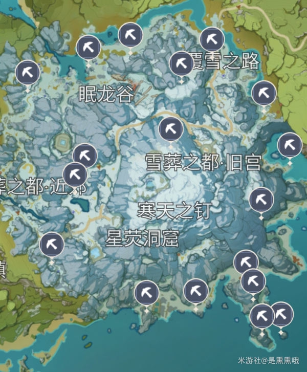 原神龙脊雪山星银矿石在哪 龙脊雪山星银矿石路线大全