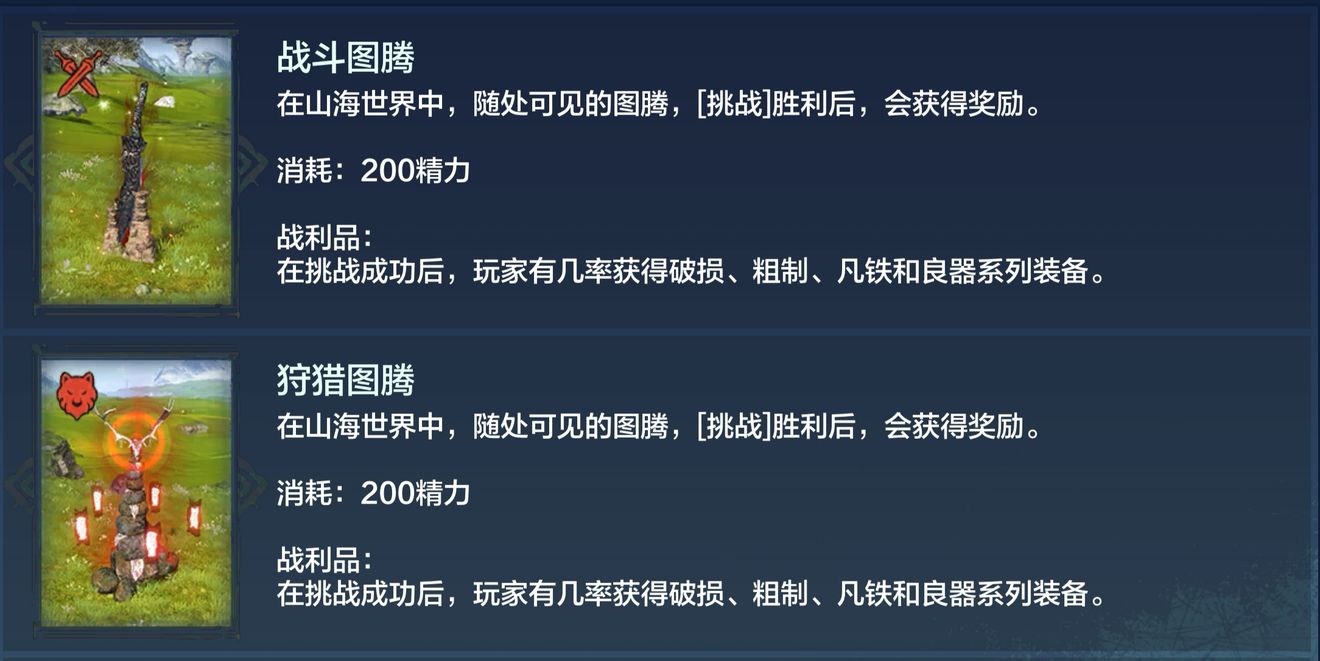 妄想山海神兽图腾掉什么 神兽图腾掉落介绍