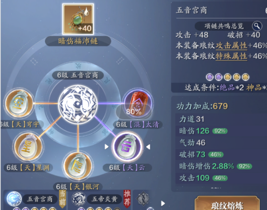 天涯明月刀手游金色琅纹放哪里 金色琅纹配置攻略