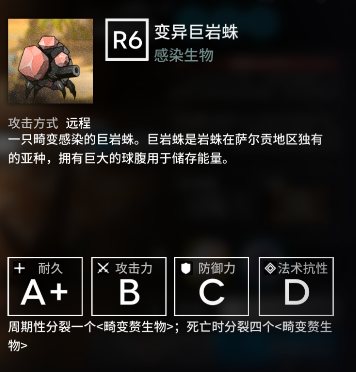 明日方舟变异巨岩蛛是什么 变异巨岩蛛技能介绍