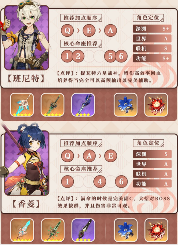 原神1.5版本四五星火系角色快速指南