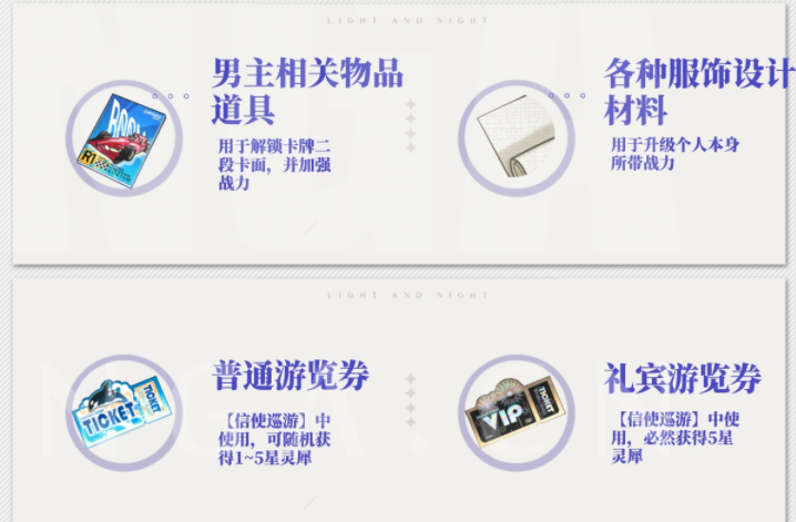 光与夜之恋道具一览 道具作用详解