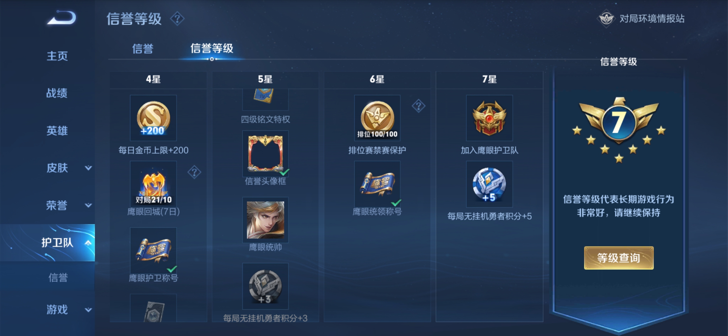 王者荣耀鹰眼护卫队加入条件一览 怎么加入鹰眼护卫队