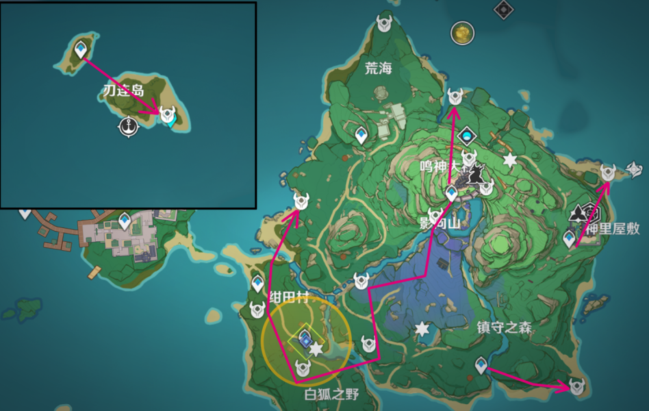原神2.0版本名刀镡素材收集大全