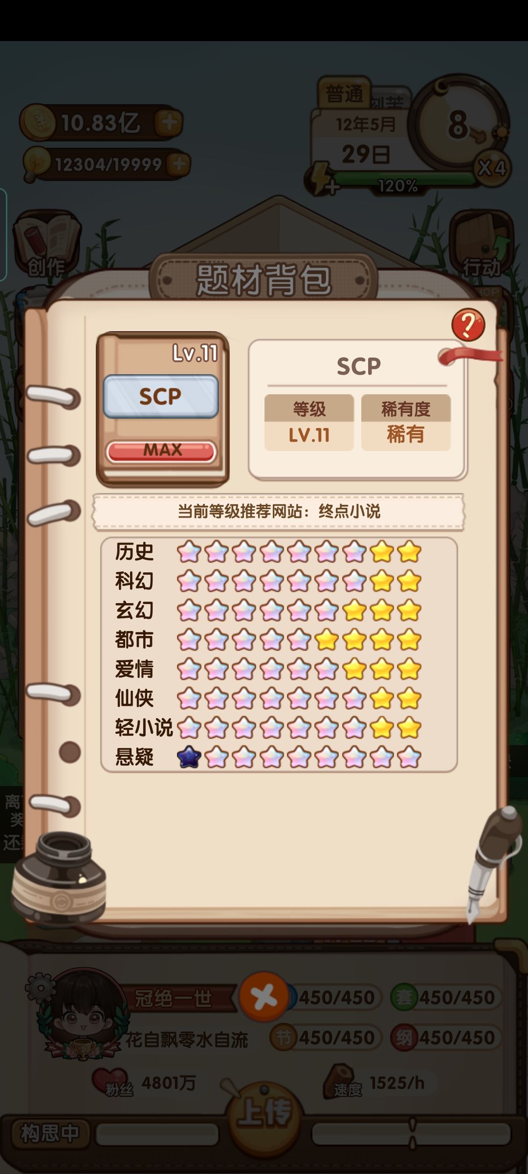 小说家模拟2题材怎么获取