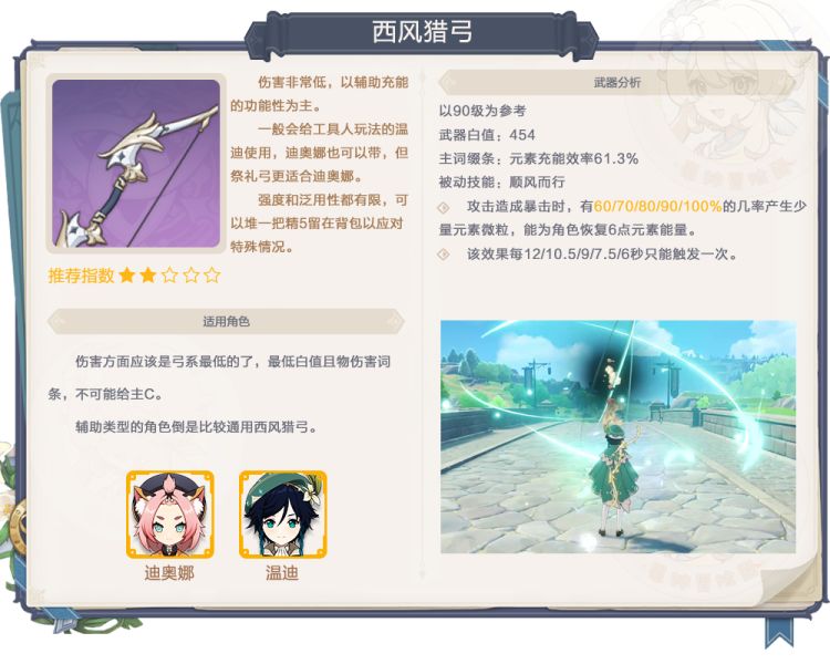 原神武器强度分析 新up池武器搭配推荐