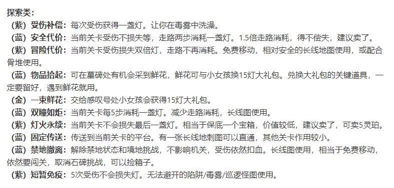 灵魂潮汐幻境遗迹事件及道具卡整理