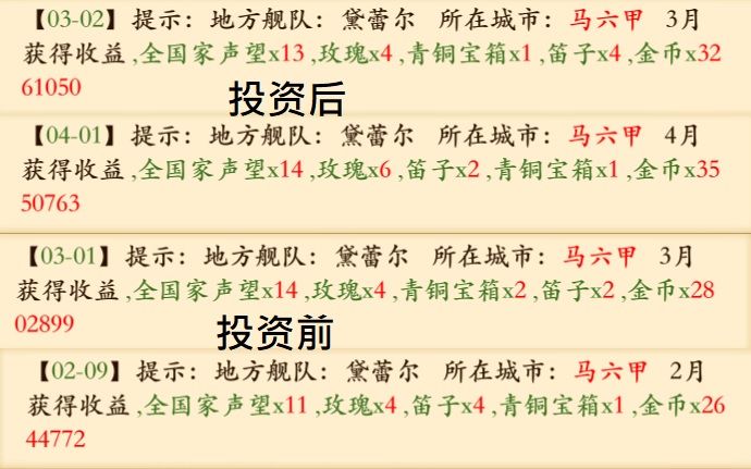 梦回大航海分舰队收益详解