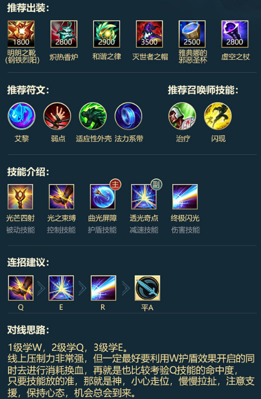 LOL手游辅助英雄符文出装和连招推荐