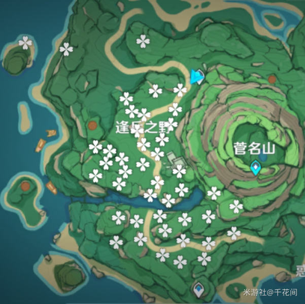 原神2.2版本幽灵知世逢岳之野点灯位置一览
