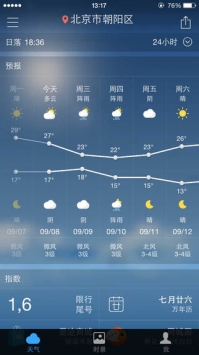 墨迹天气app