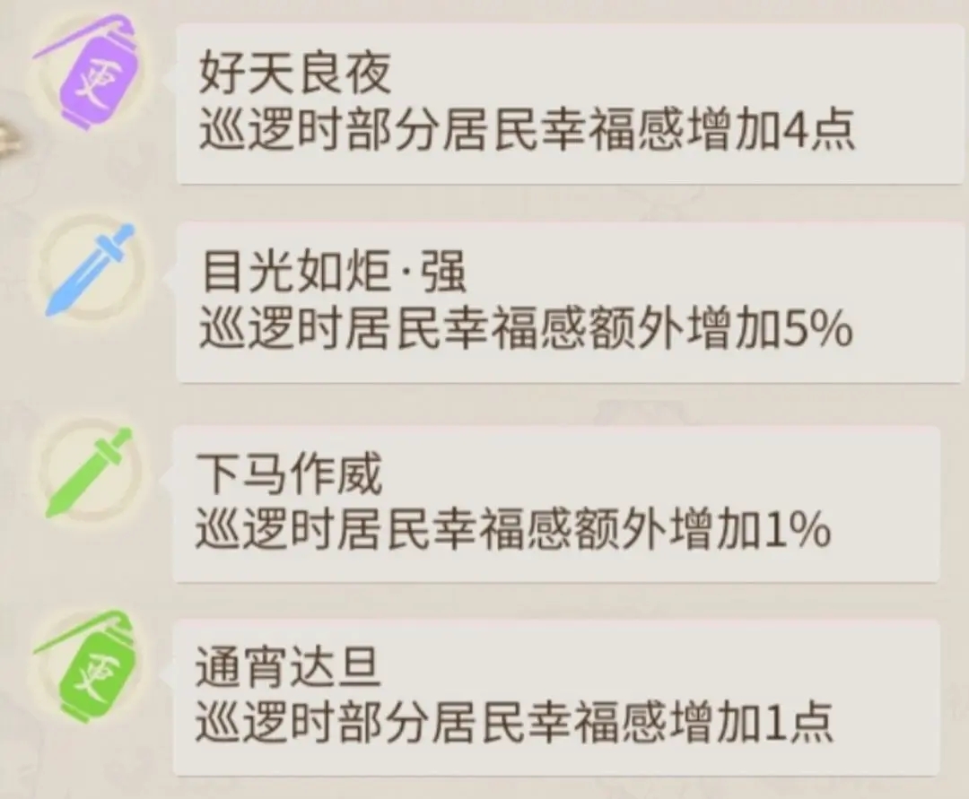 解忧小村落居民技能解析