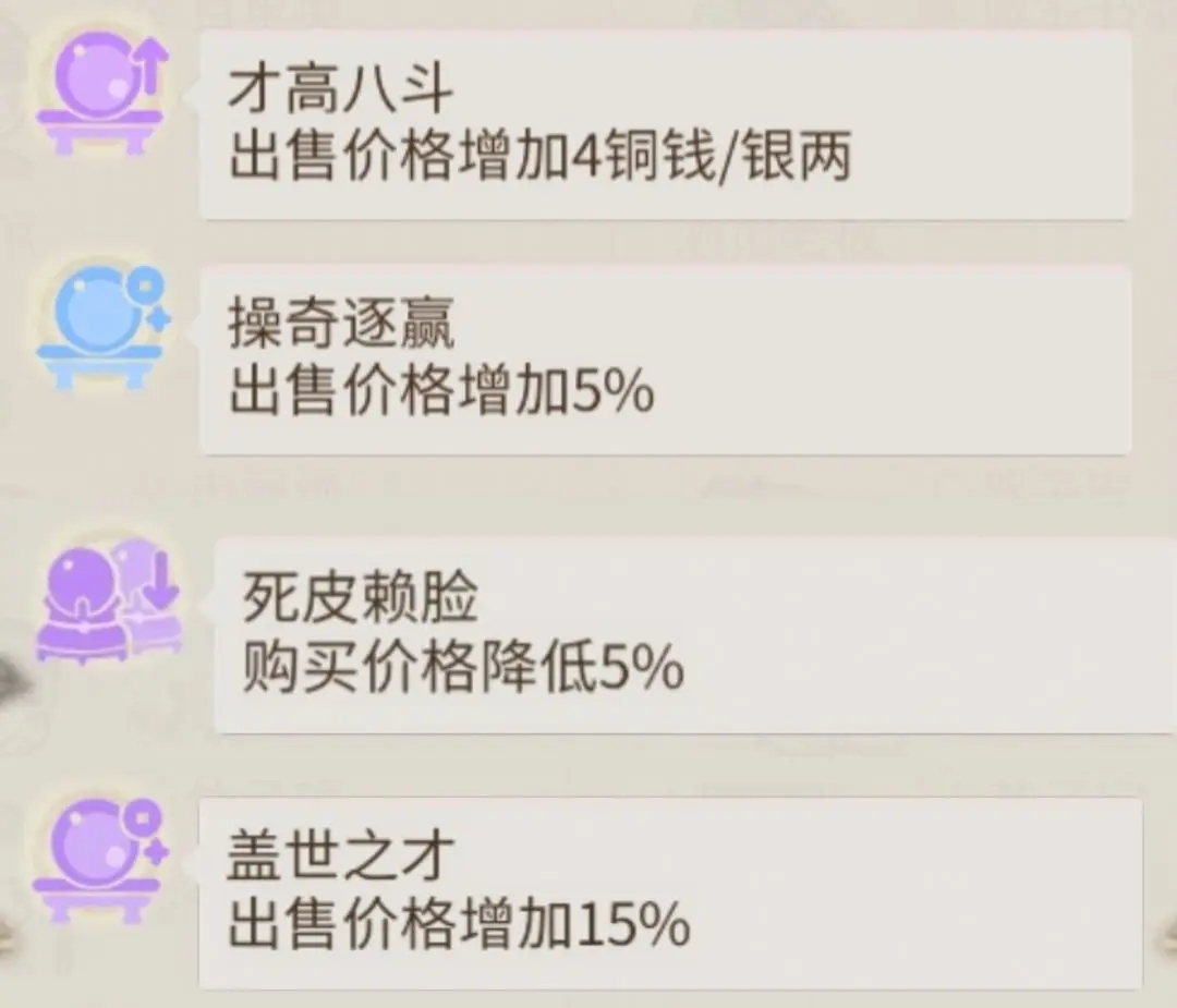解忧小村落居民技能解析