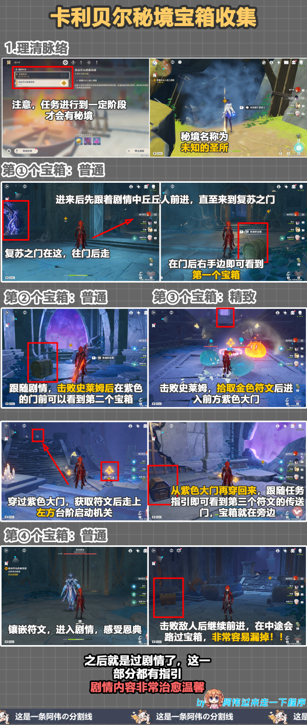 原神卡利贝尔秘境宝箱收集方法