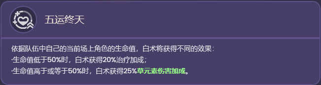 原神白术天赋技能解析