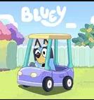 Bluey Driving a Car