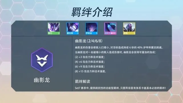 云顶之弈金铲铲之战S7赛季羁绊效果大全